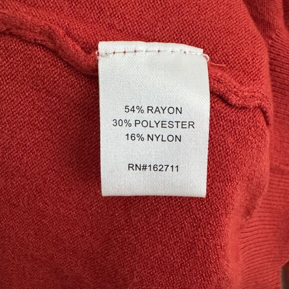 Love Ellie Women Red Criss-Cross Back V-Neck Sweater Size XS - Picture 4 of 7